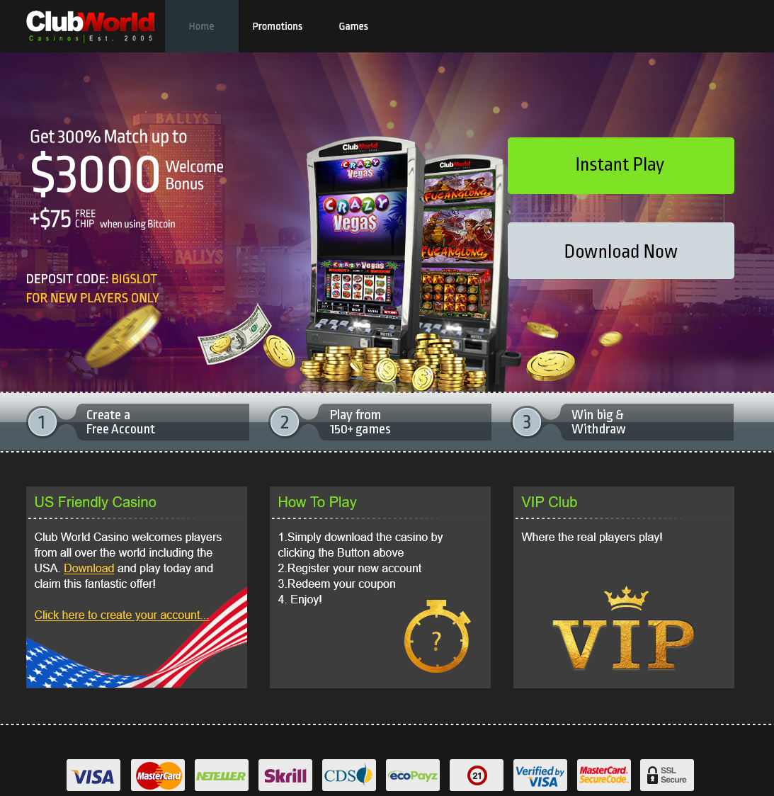 club world casino free deposits